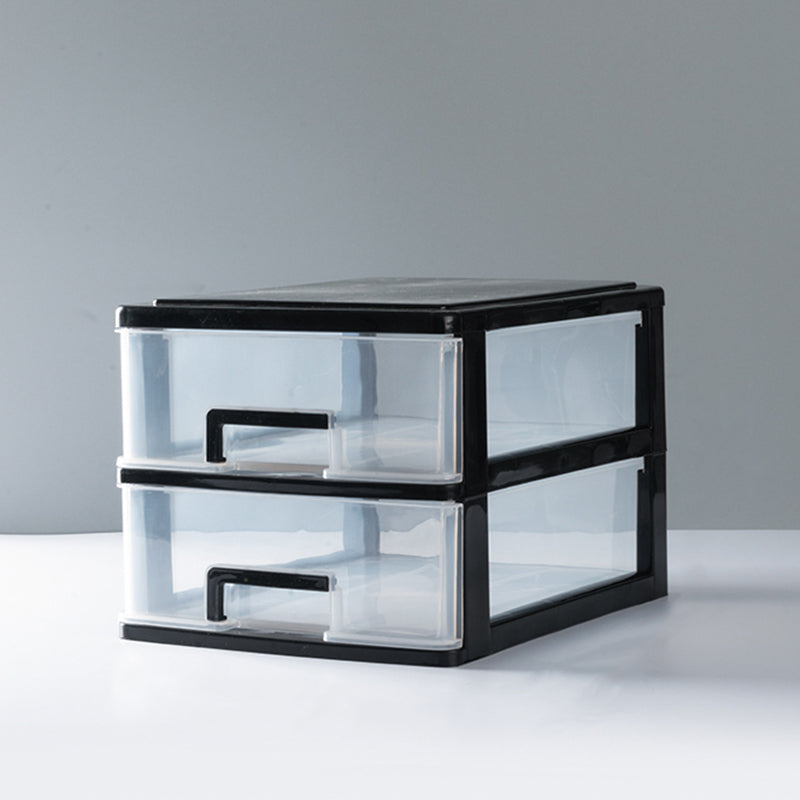 Transparent File Cabinet Vertical Modern Plastic Filing Cabinet for Home Office