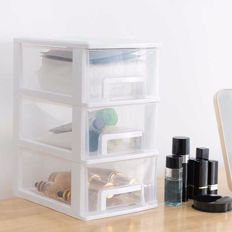 Transparent File Cabinet Vertical Modern Plastic Filing Cabinet for Home Office