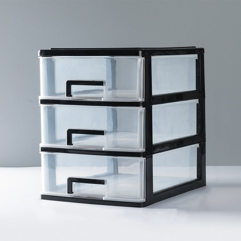 Transparent File Cabinet Vertical Modern Plastic Filing Cabinet for Home Office