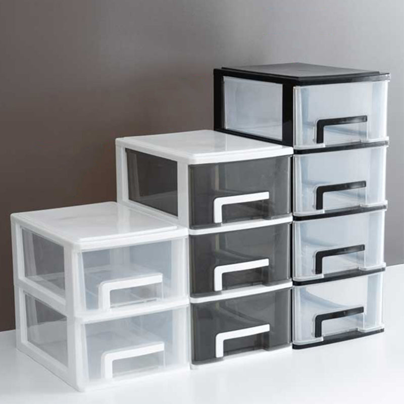 Transparent File Cabinet Vertical Modern Plastic Filing Cabinet for Home Office