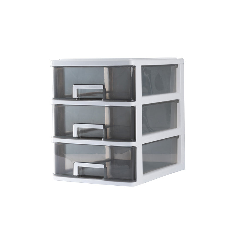 Transparent File Cabinet Vertical Modern Plastic Filing Cabinet for Home Office