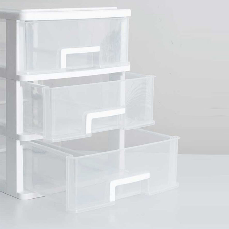 Transparent File Cabinet Vertical Modern Plastic Filing Cabinet for Home Office