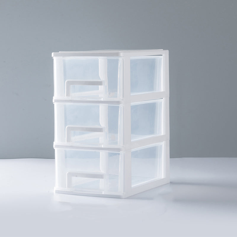 Transparent File Cabinet Vertical Modern Plastic Filing Cabinet for Home Office