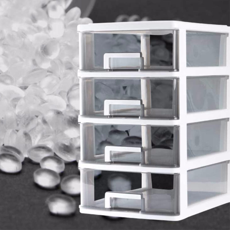 Transparent File Cabinet Vertical Modern Plastic Filing Cabinet for Home Office