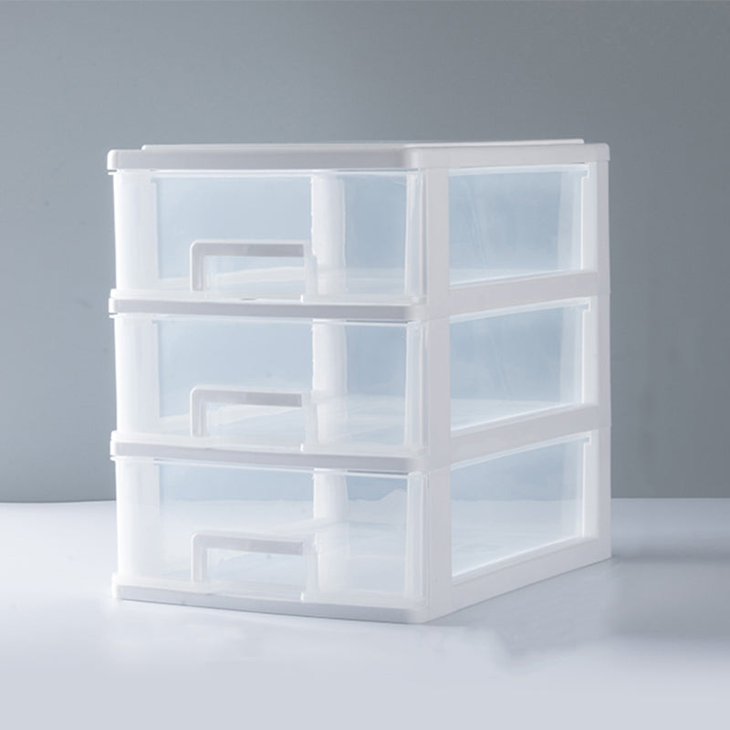 Transparent File Cabinet Vertical Modern Plastic Filing Cabinet for Home Office
