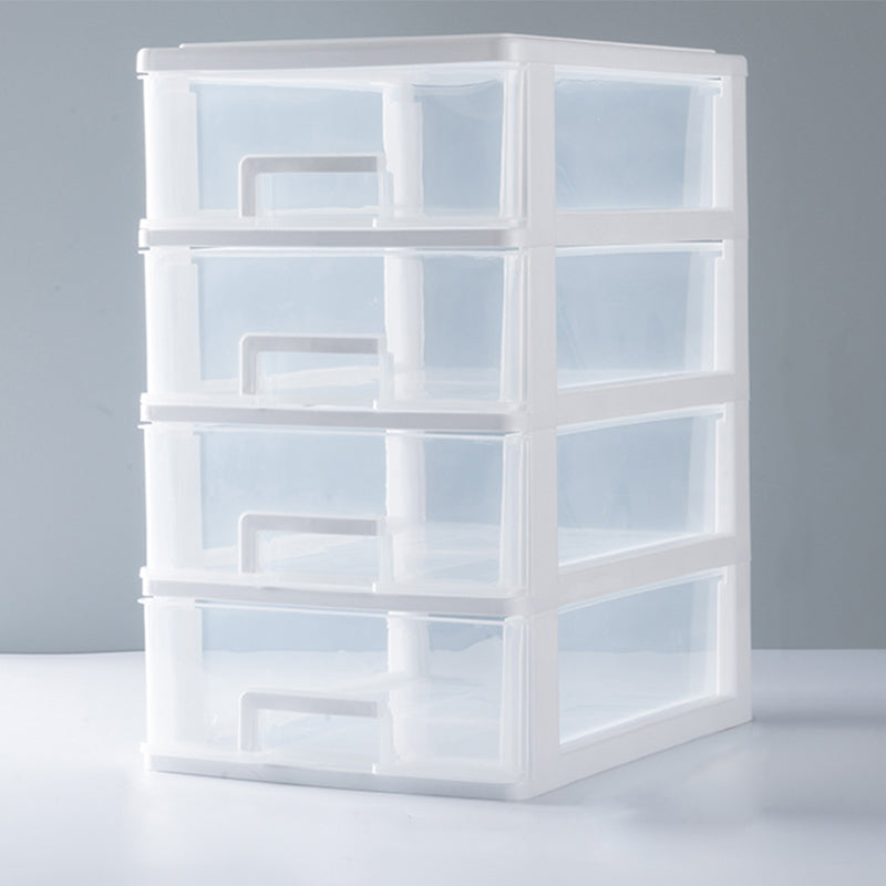 Transparent File Cabinet Vertical Modern Plastic Filing Cabinet for Home Office