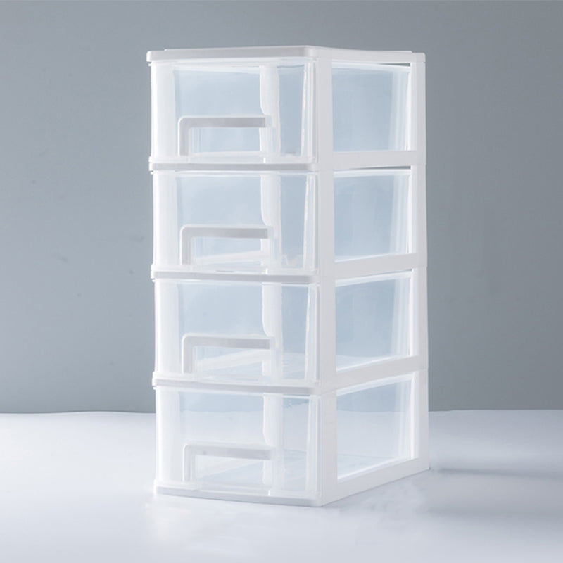Transparent File Cabinet Vertical Modern Plastic Filing Cabinet for Home Office