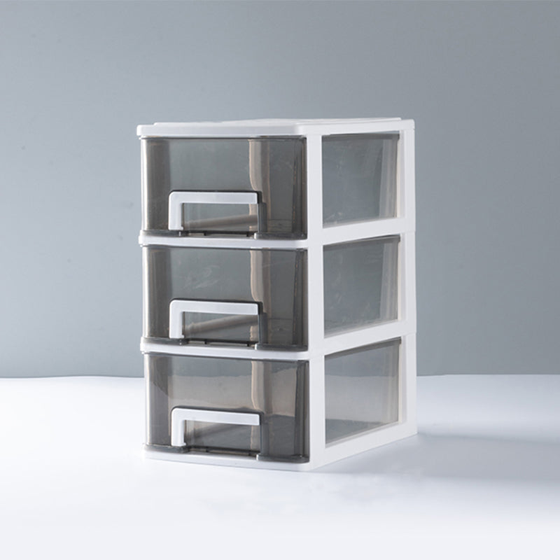 Transparent File Cabinet Vertical Modern Plastic Filing Cabinet for Home Office