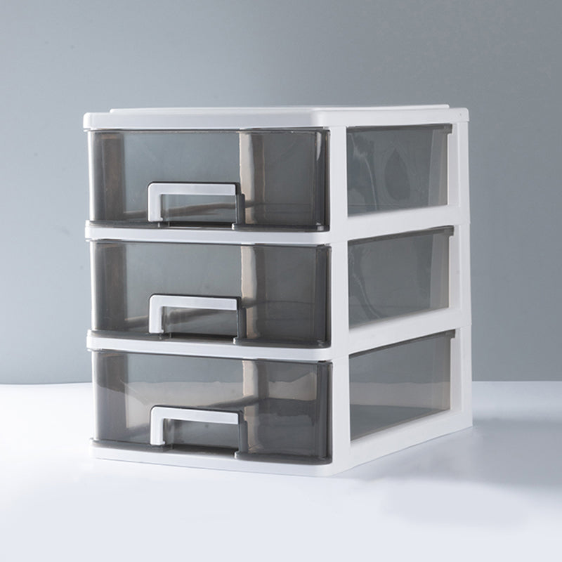 Transparent File Cabinet Vertical Modern Plastic Filing Cabinet for Home Office