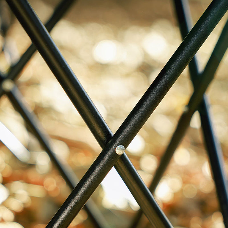 Industrial Patio Table Metal Black Rectangle Foldable Camping Table