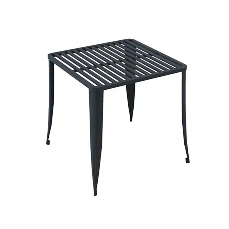 Metal Modern Dining Table Set 1/5/7 Pcs Metallic Finish Dining Set