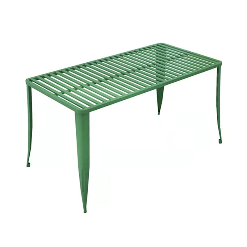 Metal Modern Dining Table Set 1/5/7 Pcs Metallic Finish Dining Set