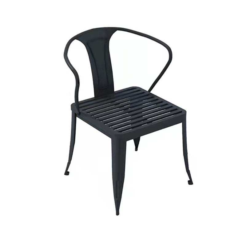 Metal Modern Dining Table Set 1/5/7 Pcs Metallic Finish Dining Set