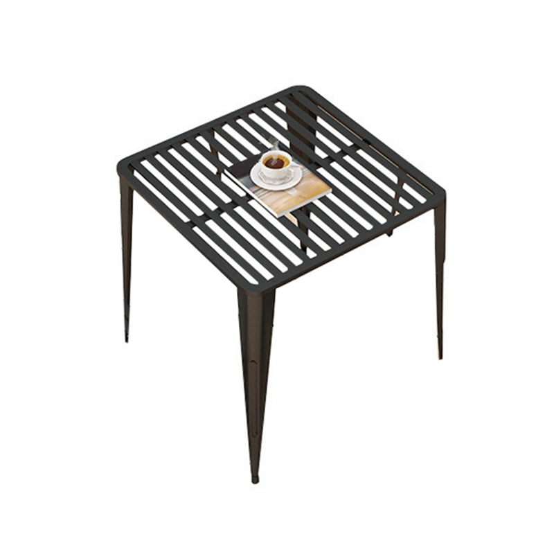 Metal Modern Dining Table Set 1/5/7 Pcs Metallic Finish Dining Set