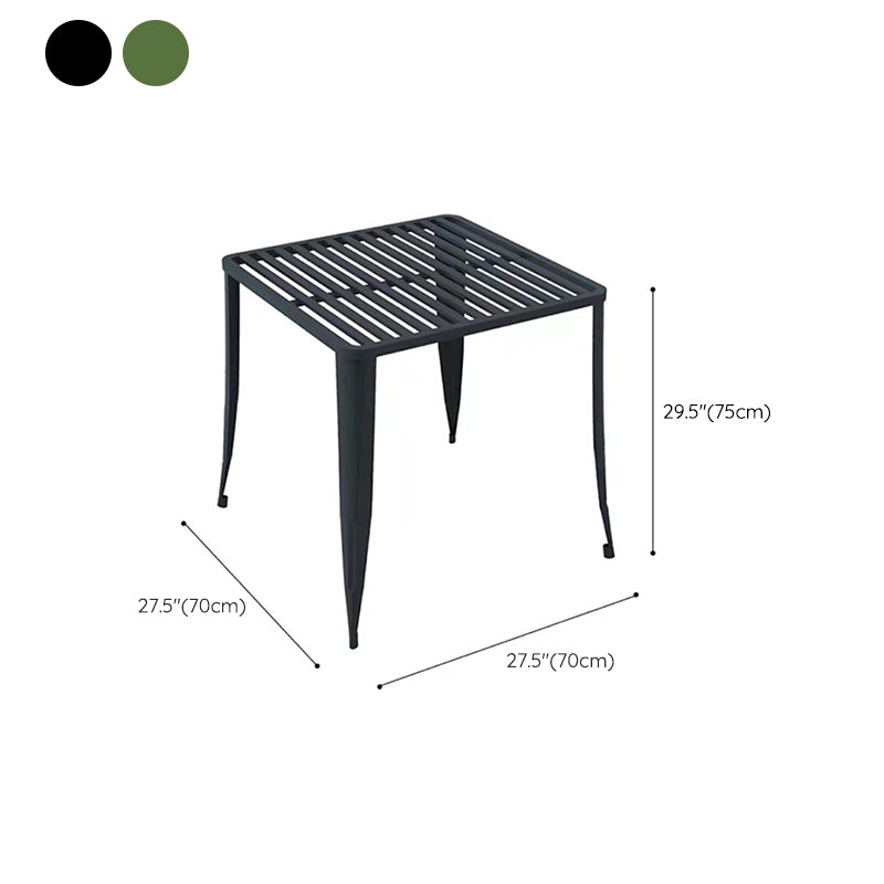 Metal Modern Dining Table Set 1/5/7 Pcs Metallic Finish Dining Set