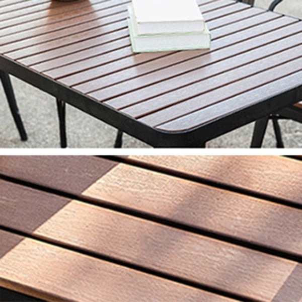 Modern 1/5/7 Pieces Metal Dining Set Reclaimed Wood Table Set