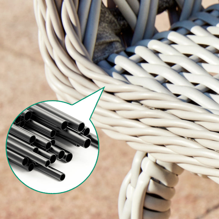 Modern Glass Top Dining Table Set 1/2/3/4/5 Pcs Rattan Outdoor Dining Set