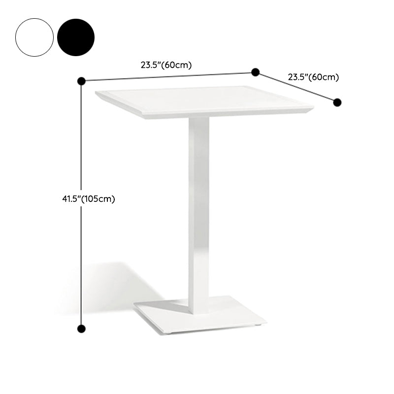 Matte Finish Stone Top Bar Table Set 1/3 Pcs Modern Style Bar Set