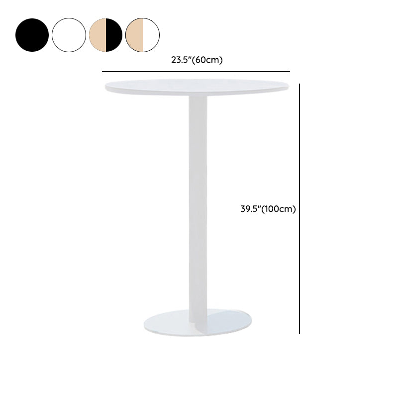 Contemporary Round Bar Height Set 1/3 Pcs Metal Bar Table Set