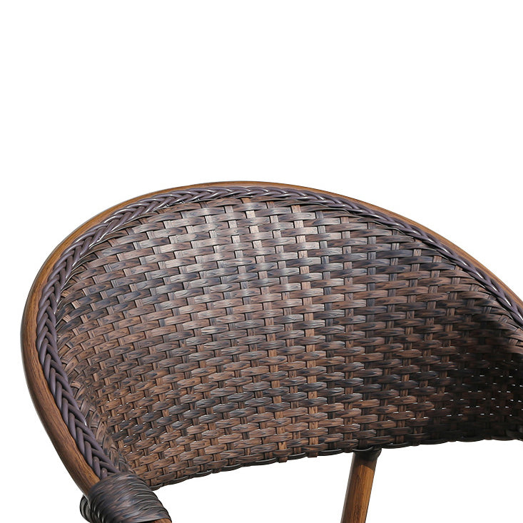 Modern Glass Top Dining Table Set 1/5/7 Pcs Brown Dining Set