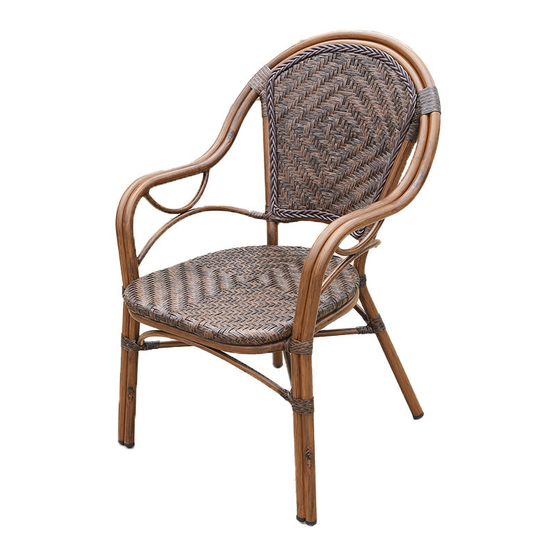 Modern Glass Top Dining Table Set 1/5/7 Pcs Brown Dining Set