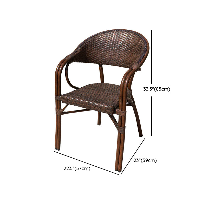 Modern Glass Top Dining Table Set 1/5/7 Pcs Brown Dining Set