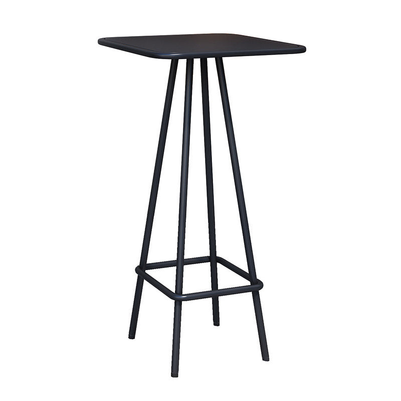 Black Modern Bar Table Set 1/2/3/4 Pcs Metal Bar Set for Small Places