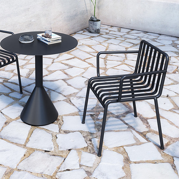 Black Modern Bar Table Set 1/2/3/4 Pcs Metal Bar Set for Small Places