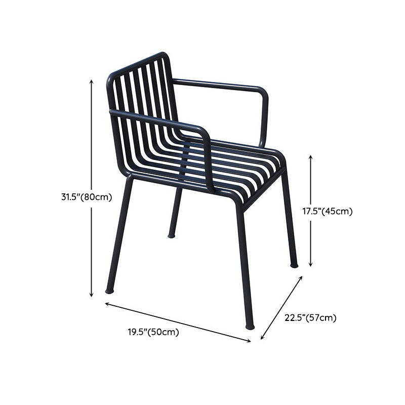 Black Modern Bar Table Set 1/2/3/4 Pcs Metal Bar Set for Small Places