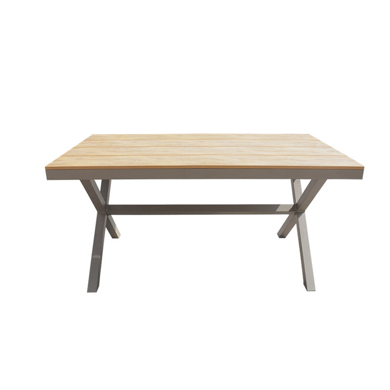 Brown Faux Wood Boho Dining Table Set 1/2/5/7 Pcs Rattan Dining Set