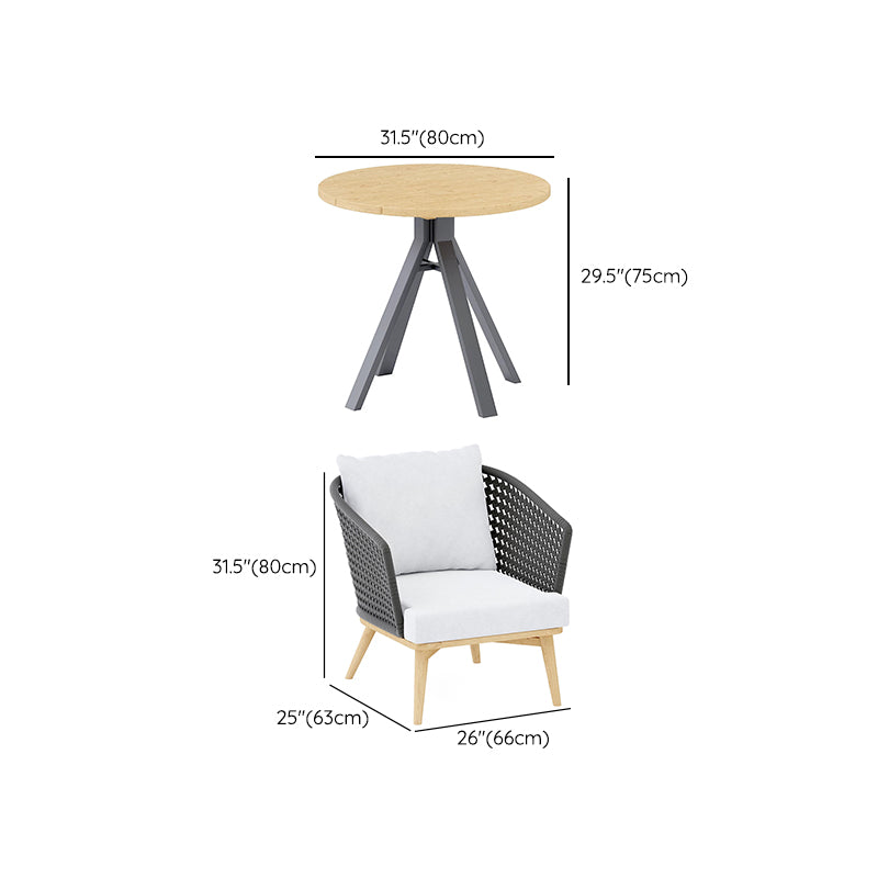 Boho Style 1/3/7 Pieces Dining Set Wood Dining Table Set for Outdoor