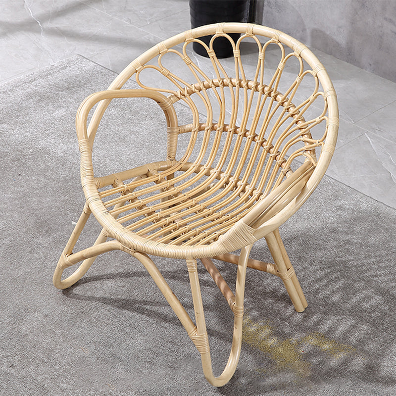 Contemporary Round Dining Table Set 1/3 Pcs Light Wood Finish Outdoor Dining Set