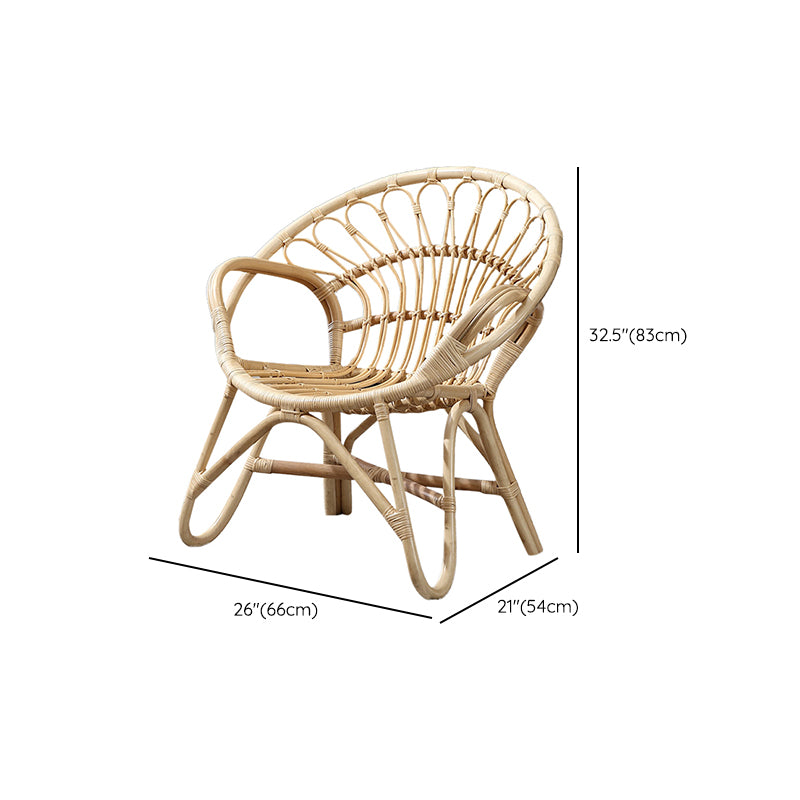 Contemporary Round Dining Table Set 1/3 Pcs Light Wood Finish Outdoor Dining Set