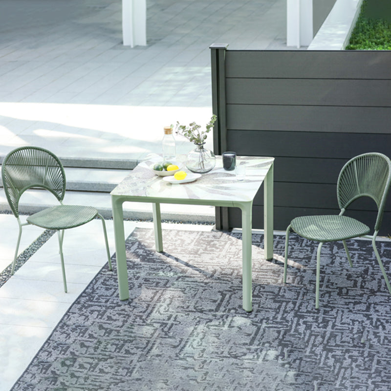 Modern Style Dining Set Glass Rectangular 1/2/3/5/7 Pieces Dining Set