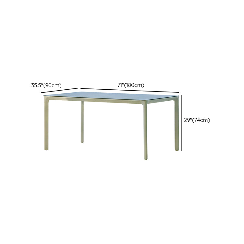 Modern Style Dining Set Glass Rectangular 1/2/3/5/7 Pieces Dining Set