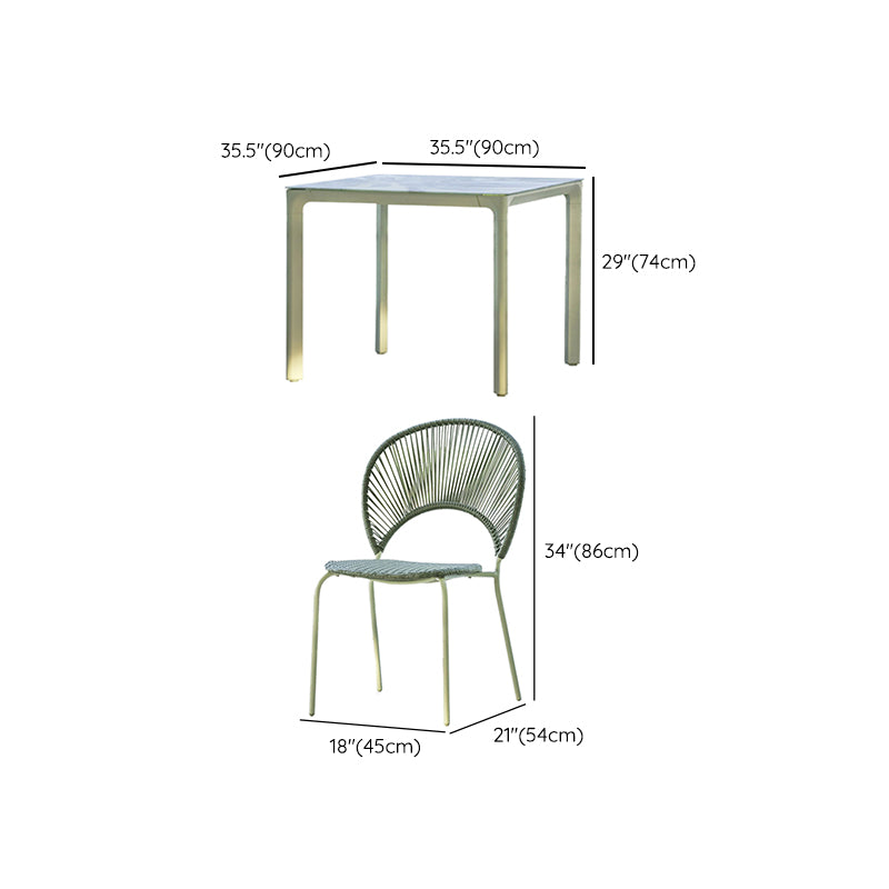 Modern Style Dining Set Glass Rectangular 1/2/3/5/7 Pieces Dining Set