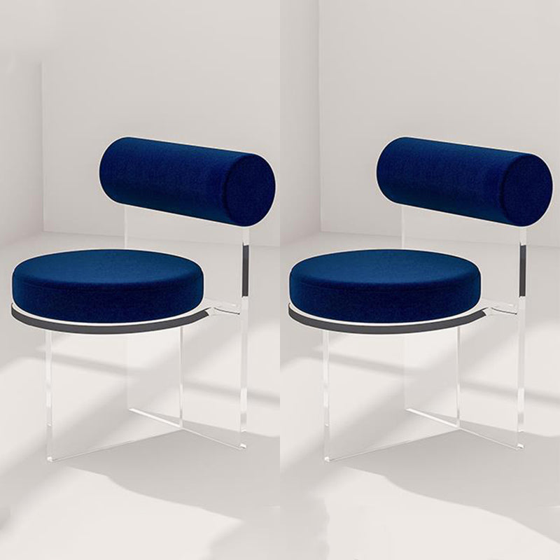 Contemporary Style 1/2/4/6 Pieces Dining Chairs Set Rectangle Stone Furniture in White