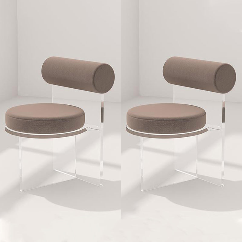 Contemporary Style 1/2/4/6 Pieces Dining Chairs Set Rectangle Stone Furniture in White