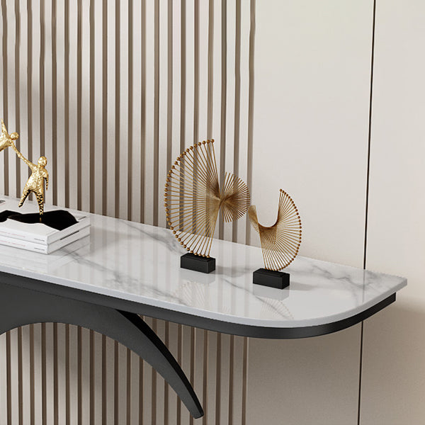 Half Moon Glam Console Accent Table Antique Finish Console Sofa Table