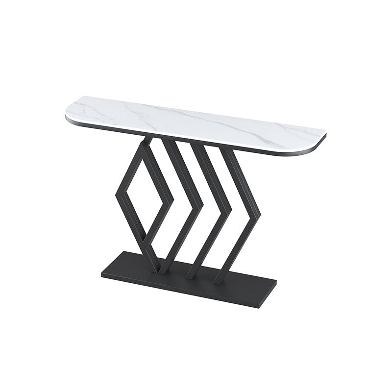 Contemporary Stone Console Table Iron Console Sofa Table for Hall
