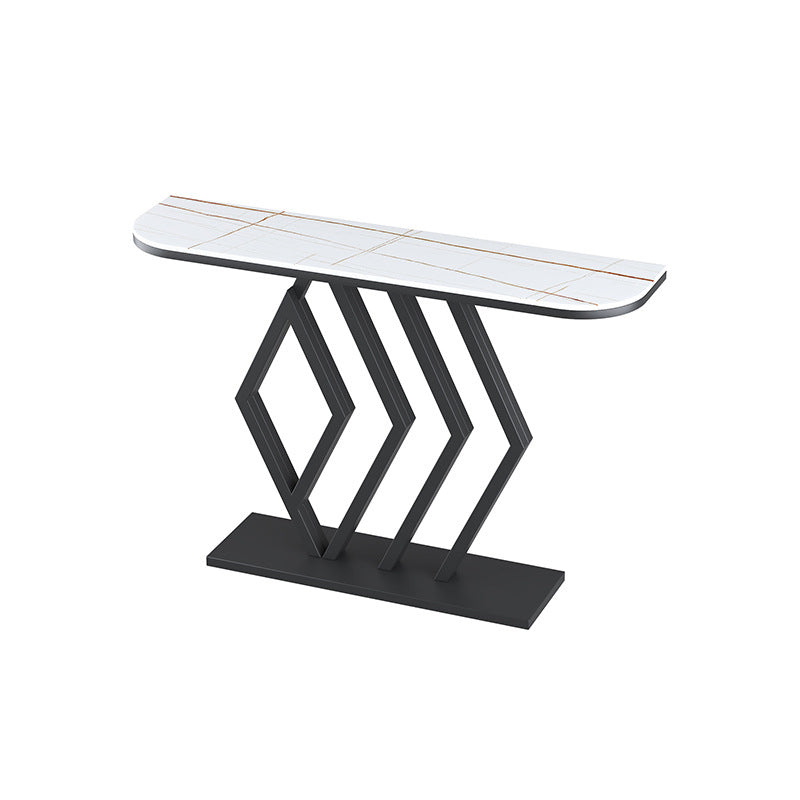 Contemporary Stone Console Table Iron Console Sofa Table for Hall