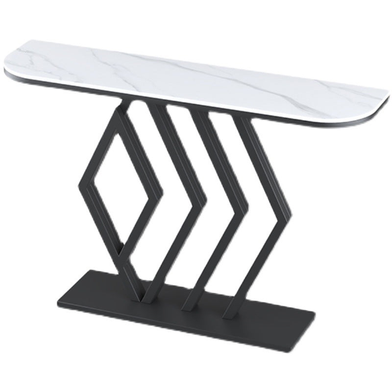 Contemporary Stone Console Table Iron Console Sofa Table for Hall