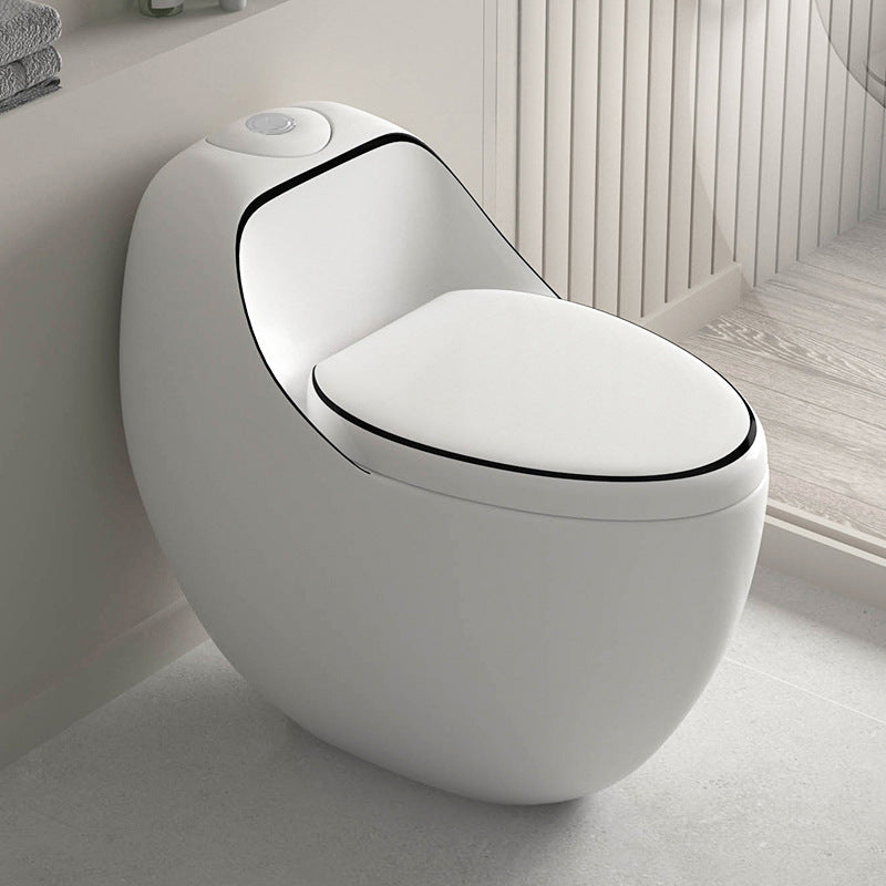 Contemporary Skirted Toilet Bowl One Piece Ceramic Urine Toilet with Seat