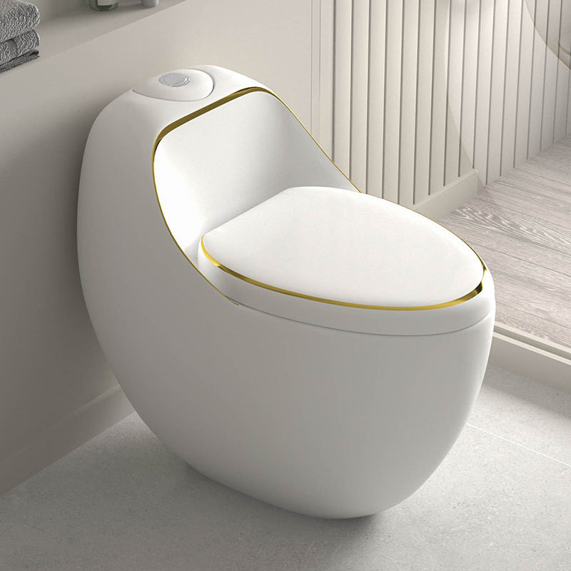 Contemporary Skirted Toilet Bowl One Piece Ceramic Urine Toilet with Seat