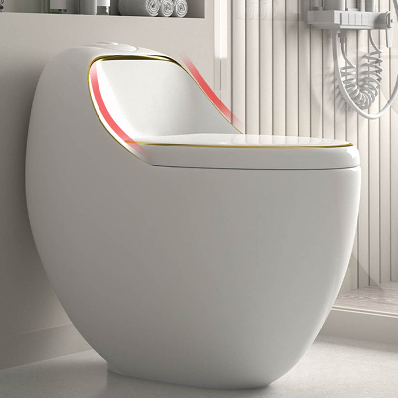 Contemporary Skirted Toilet Bowl One Piece Ceramic Urine Toilet with Seat