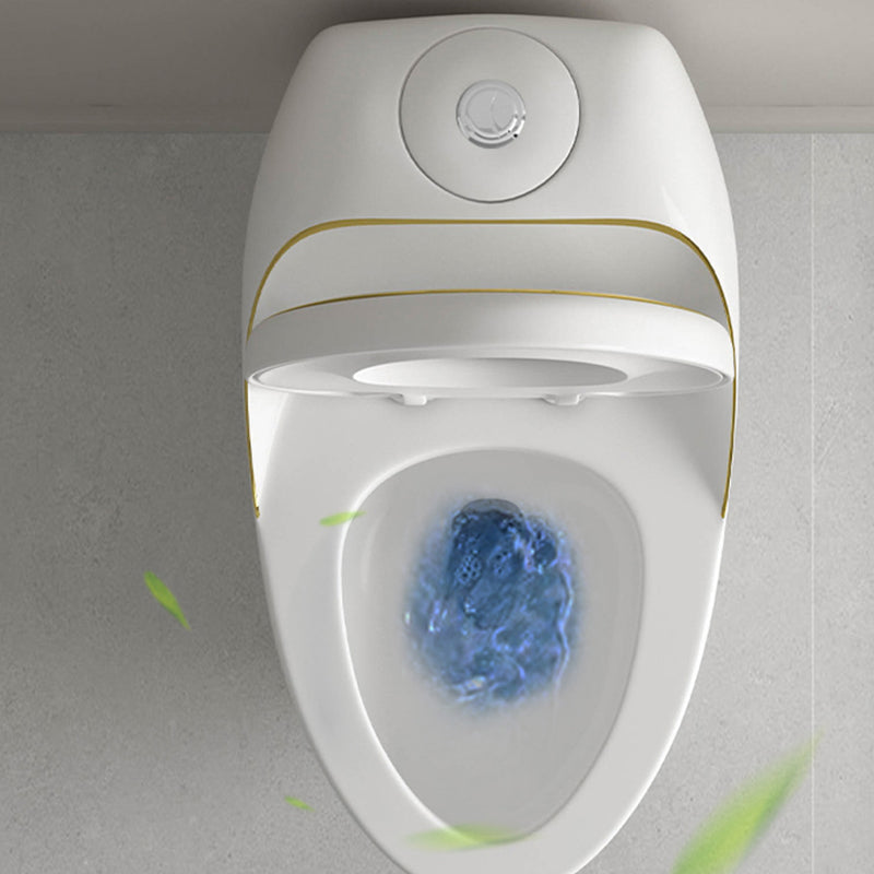 Contemporary Skirted Toilet Bowl One Piece Ceramic Urine Toilet with Seat