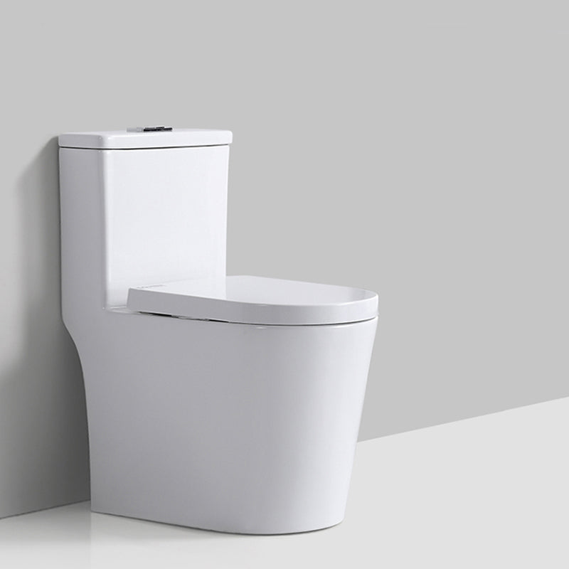 Contemporary Skirted Toilet Bowl One Piece Flush Toilet with Seat