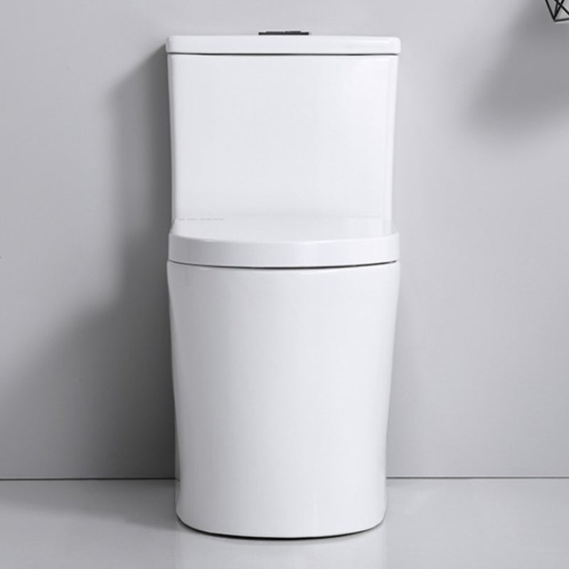 Contemporary Skirted Toilet Bowl One Piece Flush Toilet with Seat