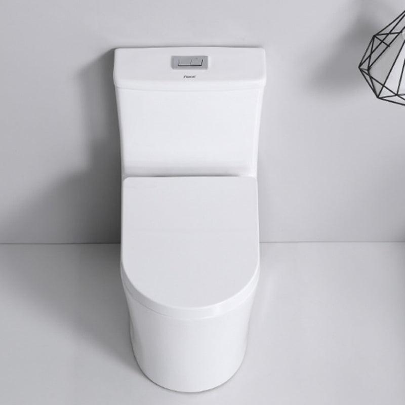 Contemporary Skirted Toilet Bowl One Piece Flush Toilet with Seat