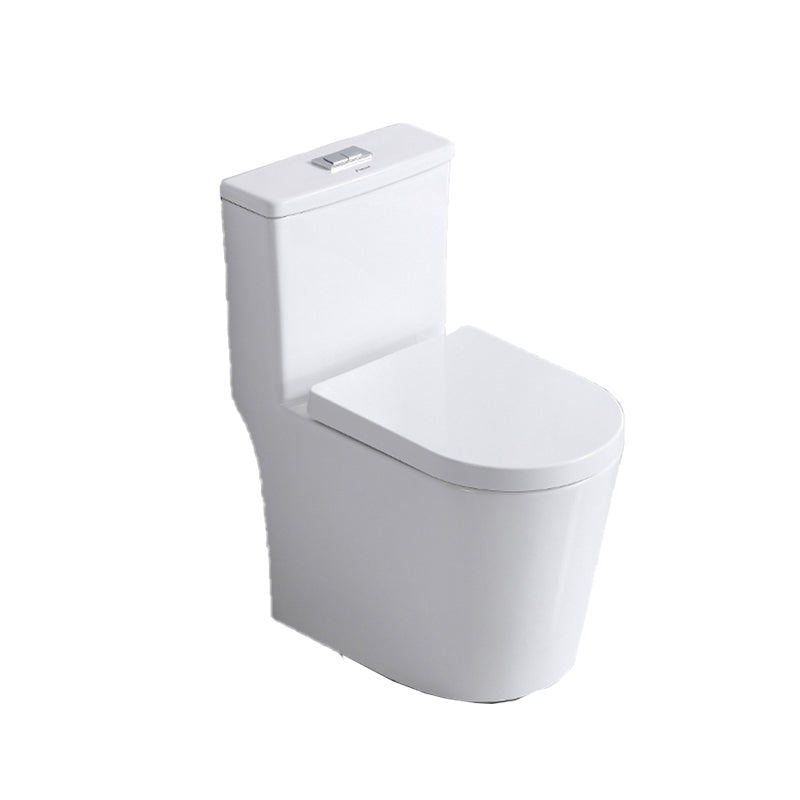 Contemporary Skirted Toilet Bowl One Piece Flush Toilet with Seat